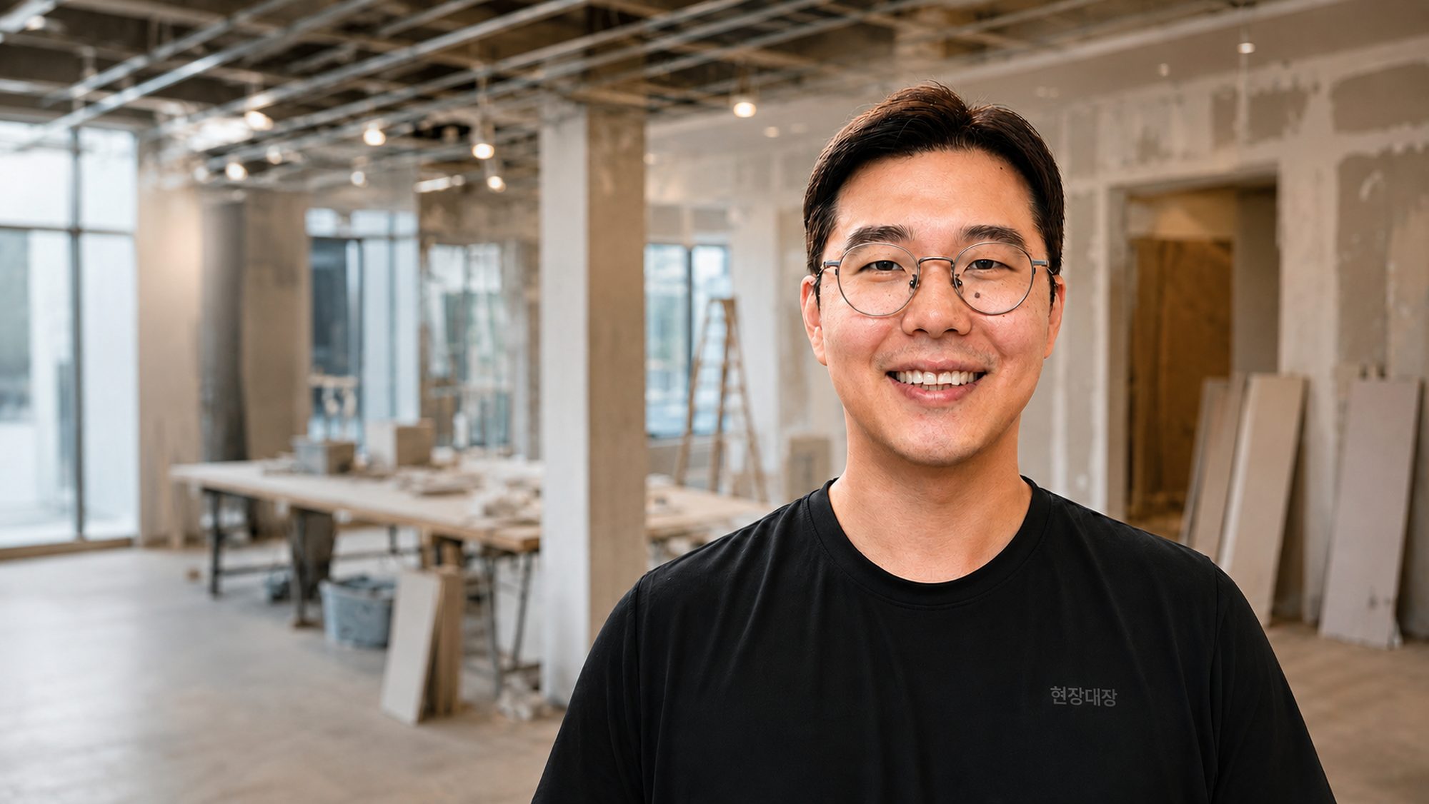 전기공사 현장에서 작업 중인 모습
